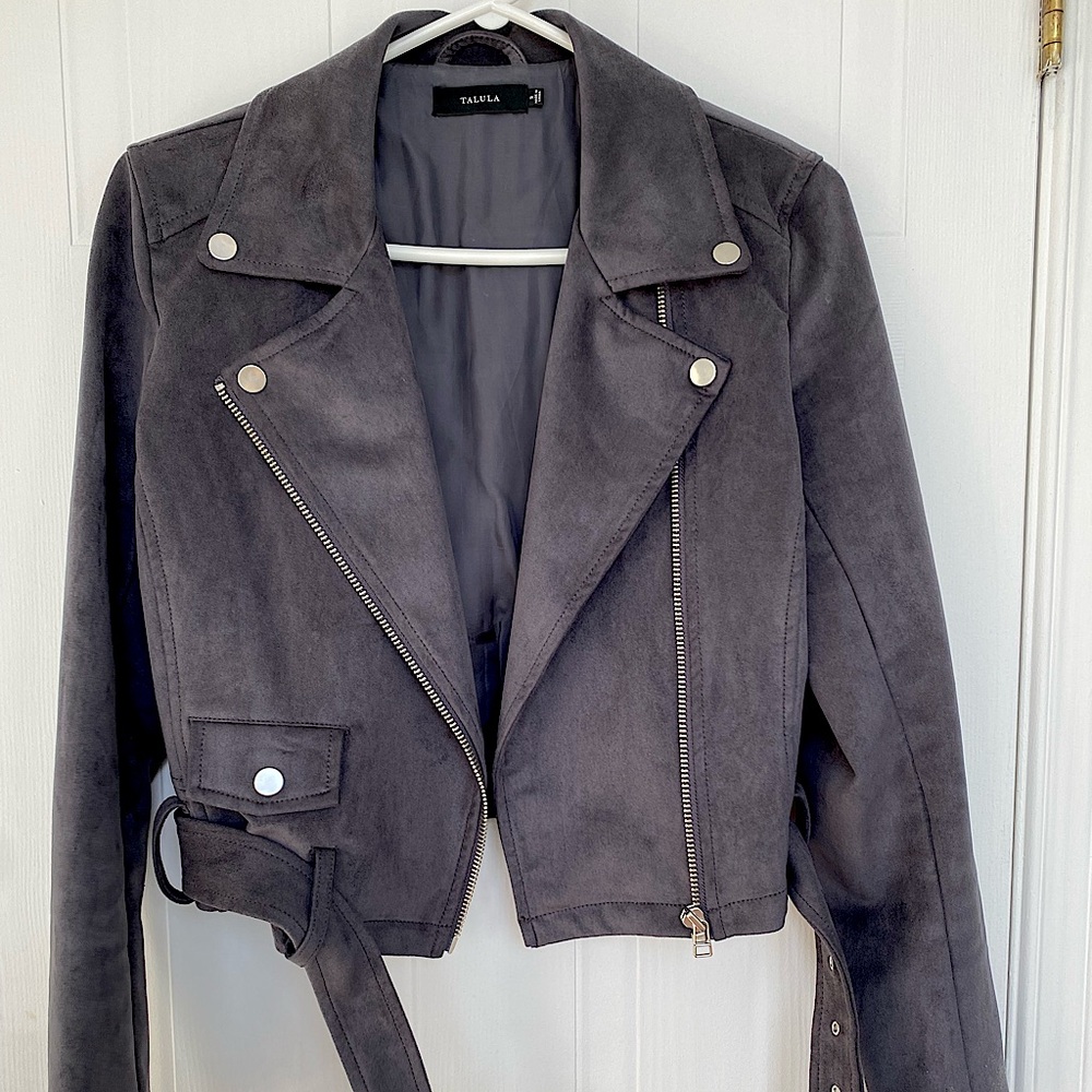 Aritzia Talula Suede Bomber Jacket - Picture 1 of 3
